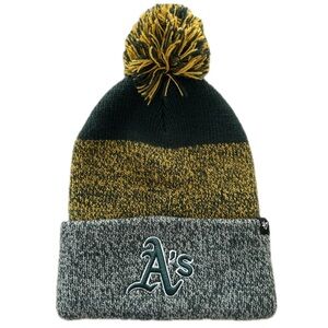 Athletics ‘47 Cuffed Knit Beanie with Pom NWOT